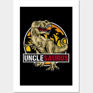 Prehistoric Unclesaurus - Dinosaur Uncle T-Shirt Posters and Art